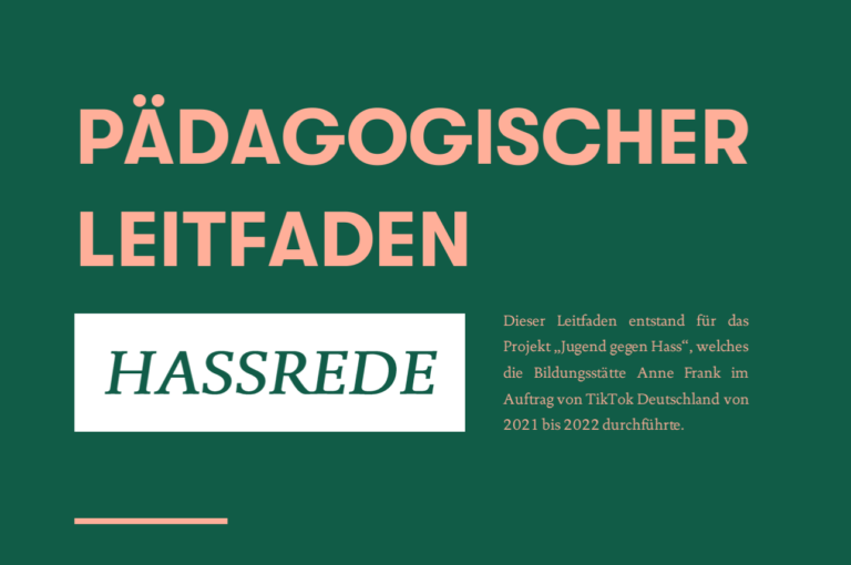 Pädagogischer Leitfaden zu Hassrede, Desinformationen und Verschwörungserzählungen